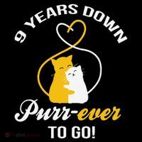 9th Wedding Anniversary Purr Ever Cat Gift Mousepad thumb 1