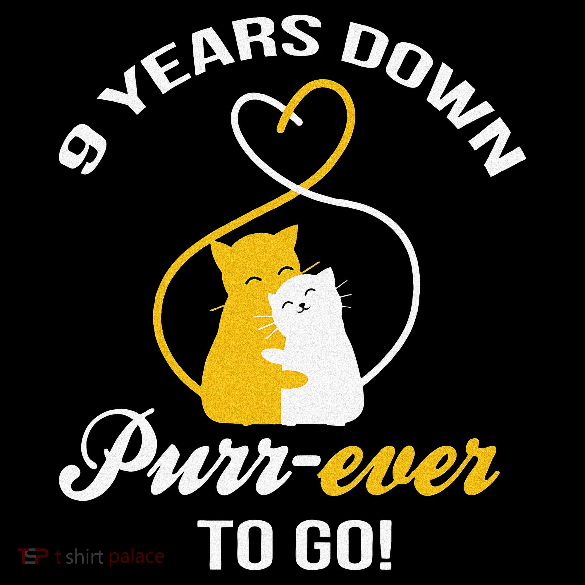 9th Wedding Anniversary Purr Ever Cat Gift Mousepad