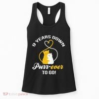 9th Wedding Anniversary Purr Ever Cat Gift Women's Tank Top thumb 0