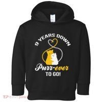 9th Wedding Anniversary Purr Ever Cat Gift Toddler Hoodie thumb 0