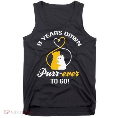 9th Wedding Anniversary Purr Ever Cat Gift Tank Top