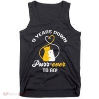 9th Wedding Anniversary Purr Ever Cat Gift Tank Top thumb 0