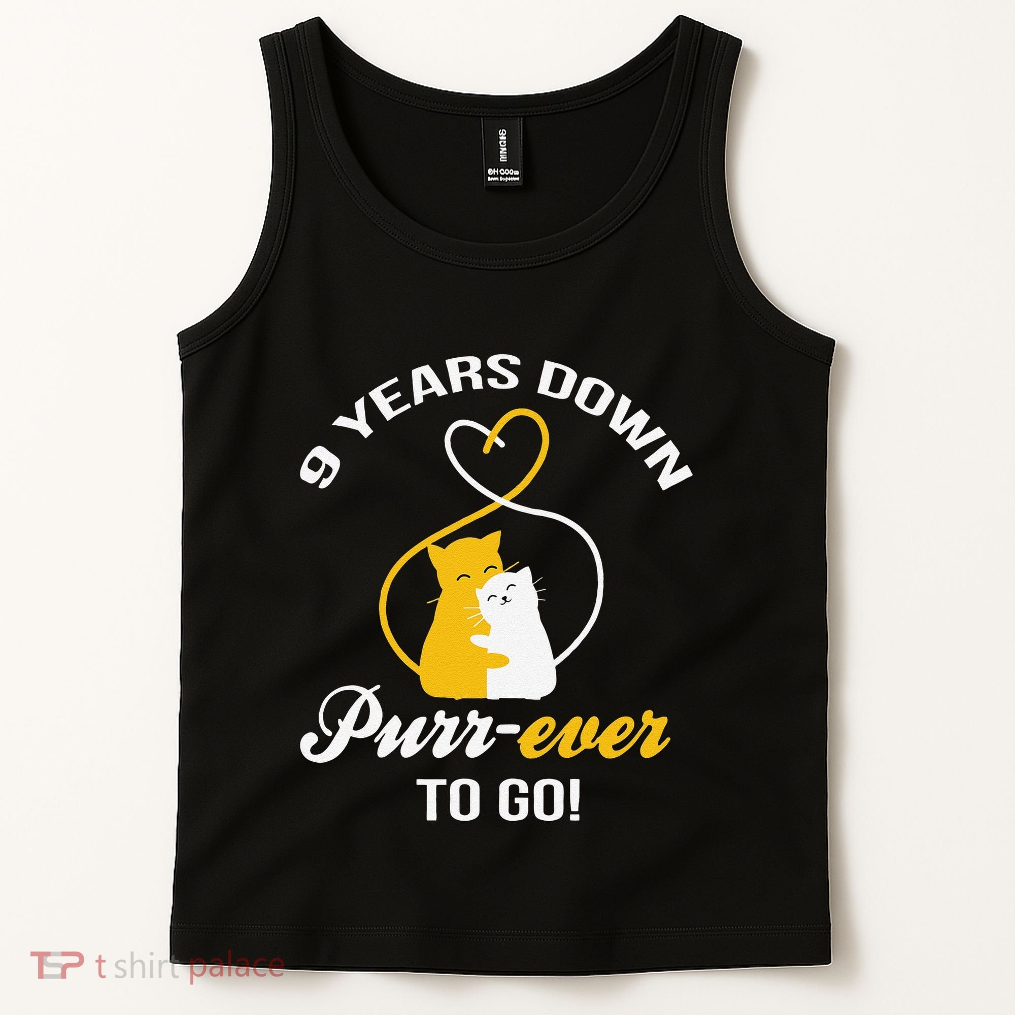 9th Wedding Anniversary Purr Ever Cat Gift Tank Top