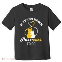 9th Wedding Anniversary Purr Ever Cat Gift Toddler T-Shirt thumb 0