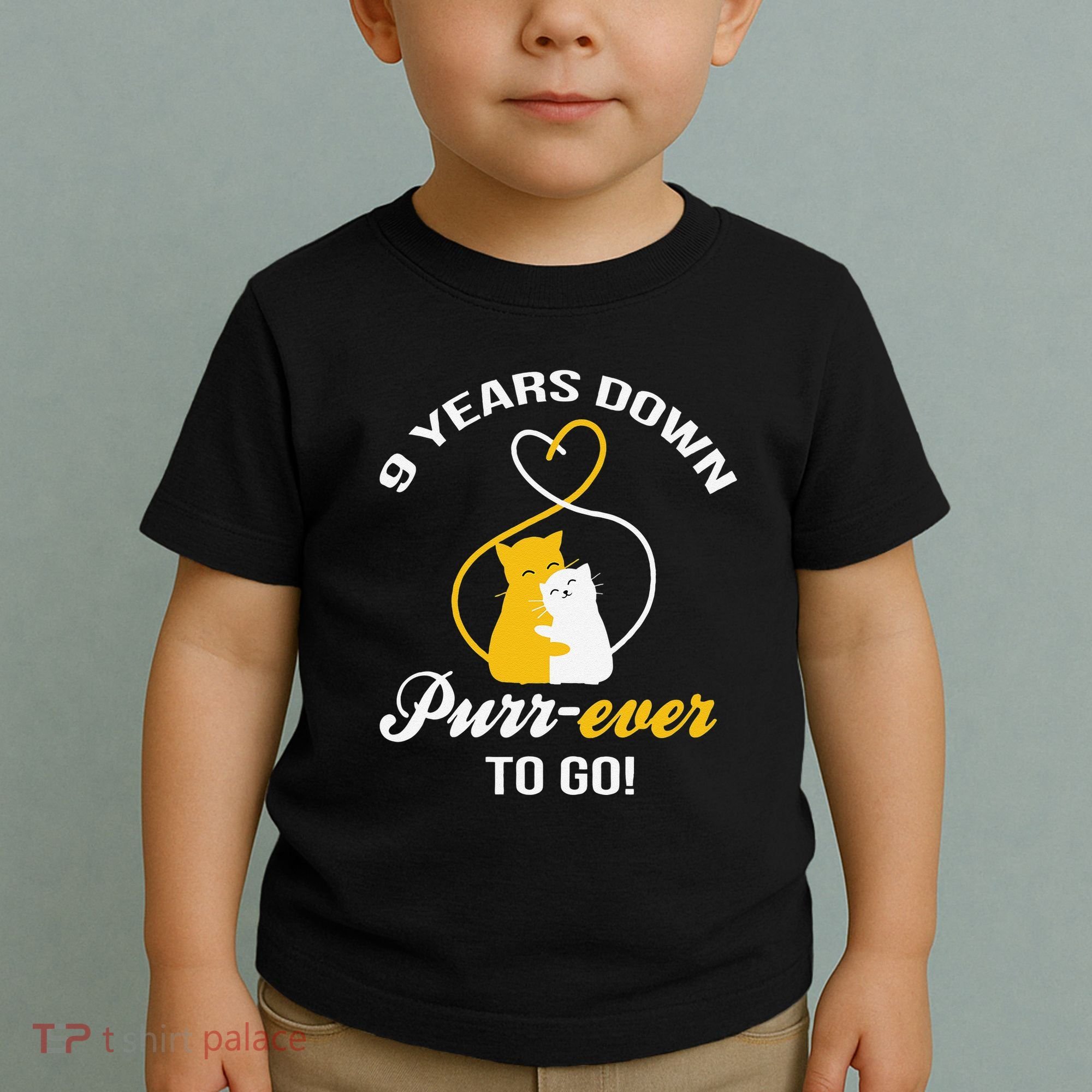 9th Wedding Anniversary Purr Ever Cat Gift Toddler T-Shirt