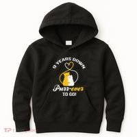 9th Wedding Anniversary Purr Ever Cat Gift Kids Hoodie thumb 0