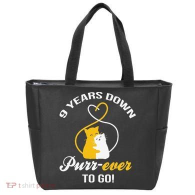 9th Wedding Anniversary Purr Ever Cat Gift Tote Bag
