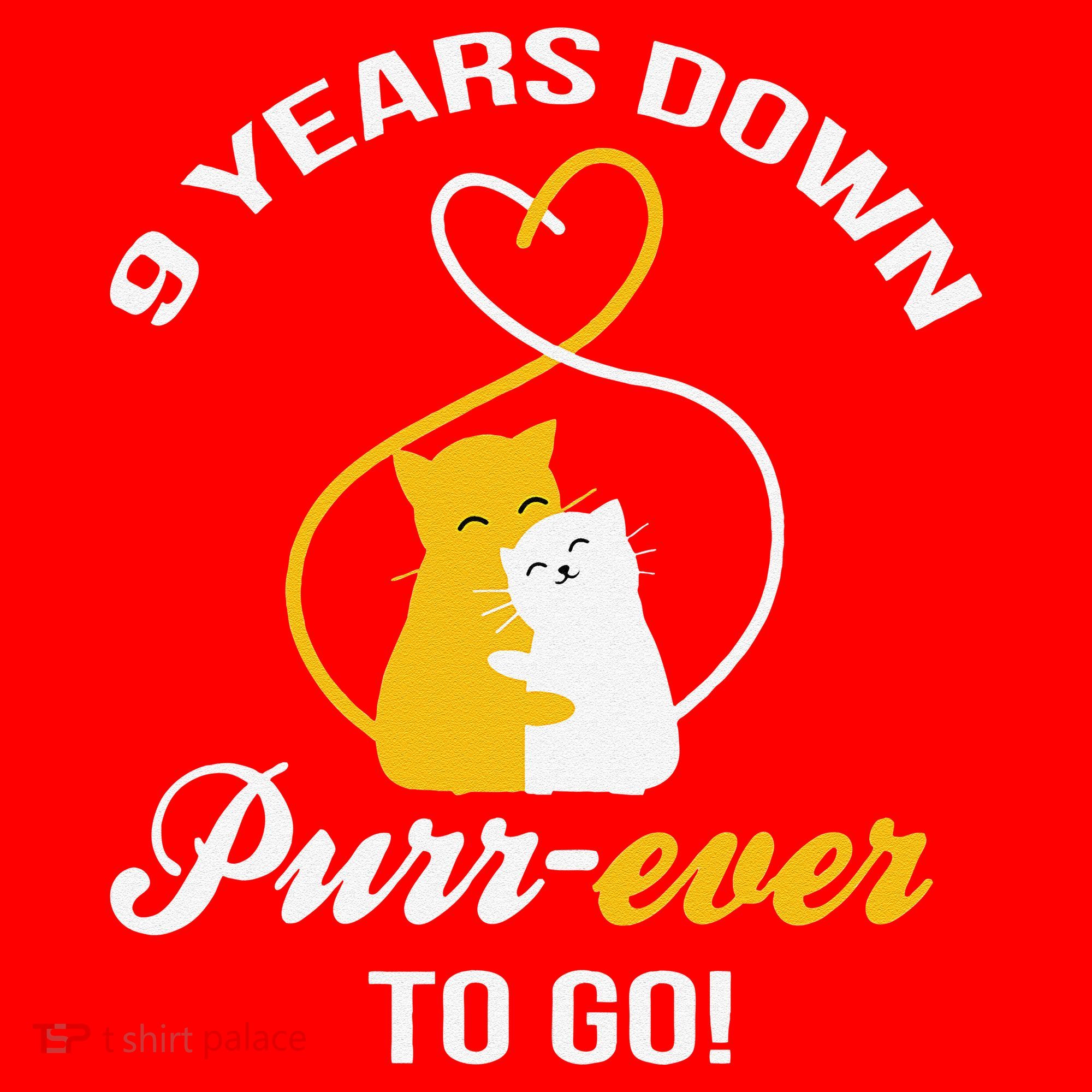 9th Wedding Anniversary Purr Ever Cat Gift Santa Hat