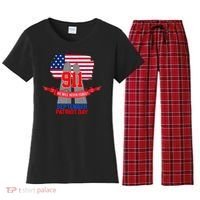 9/11 We Will Never Forget September 11th Patriot Day Women's Flannel Pajama Set thumb 0