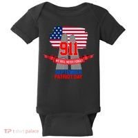 9/11 We Will Never Forget September 11th Patriot Day Baby Bodysuit thumb 0