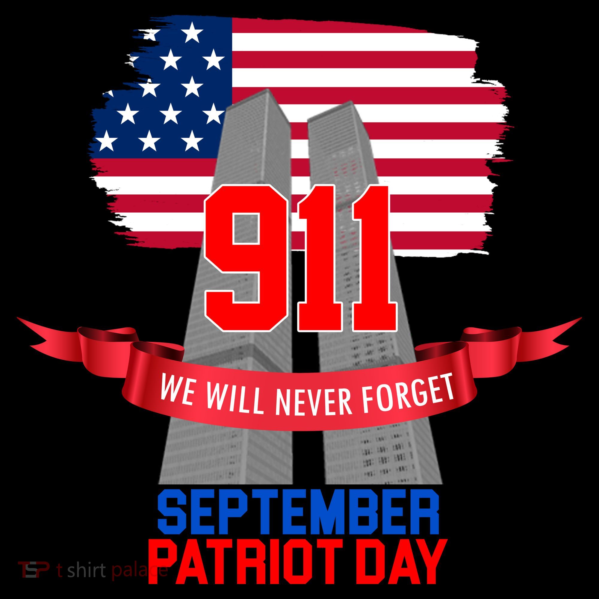 9/11 We Will Never Forget September 11th Patriot Day Baby Bodysuit