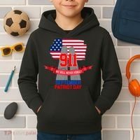 9/11 We Will Never Forget September 11th Patriot Day Kids Hoodie thumb 2