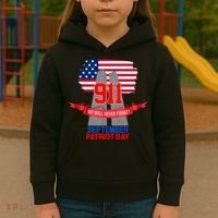 9/11 We Will Never Forget September 11th Patriot Day Kids Hoodie thumb 3