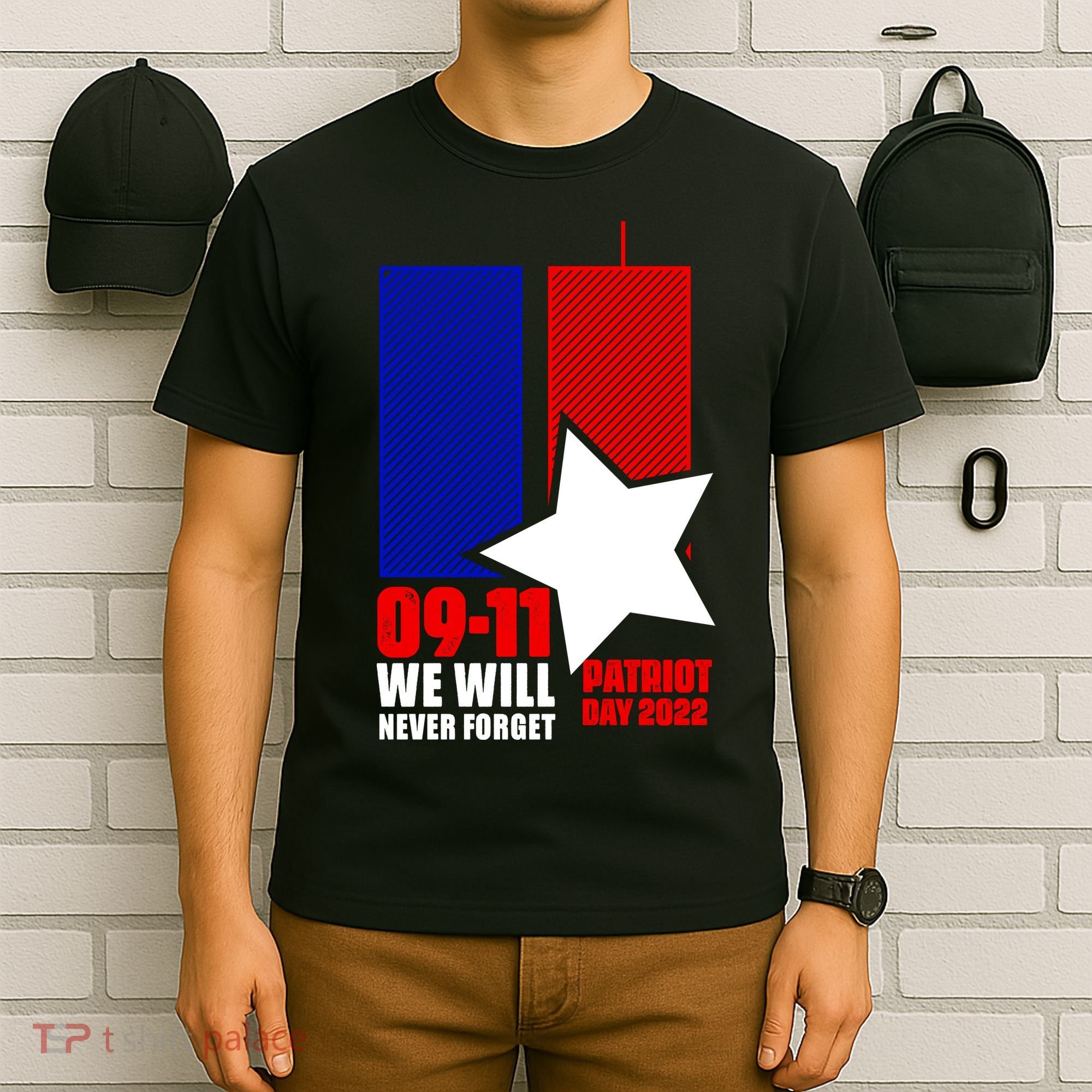 911 We Will Never Forget, 911 Memorial Twin Tower, Patriot Day T-Shirt