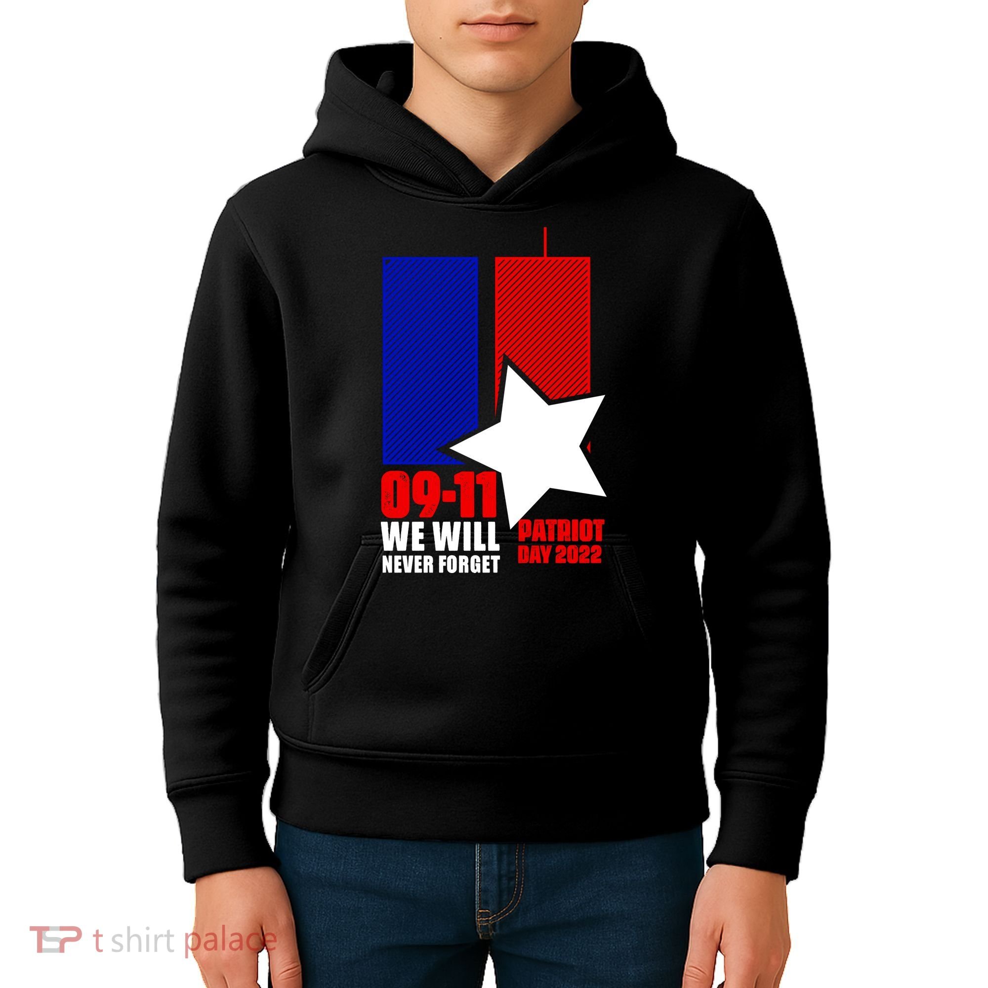 911 We Will Never Forget, 911 Memorial Twin Tower, Patriot Day Kids Hoodie