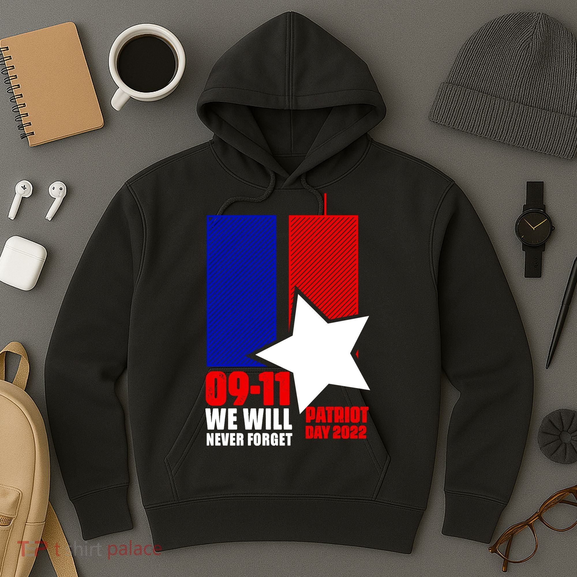 911 We Will Never Forget, 911 Memorial Twin Tower, Patriot Day Hoodie
