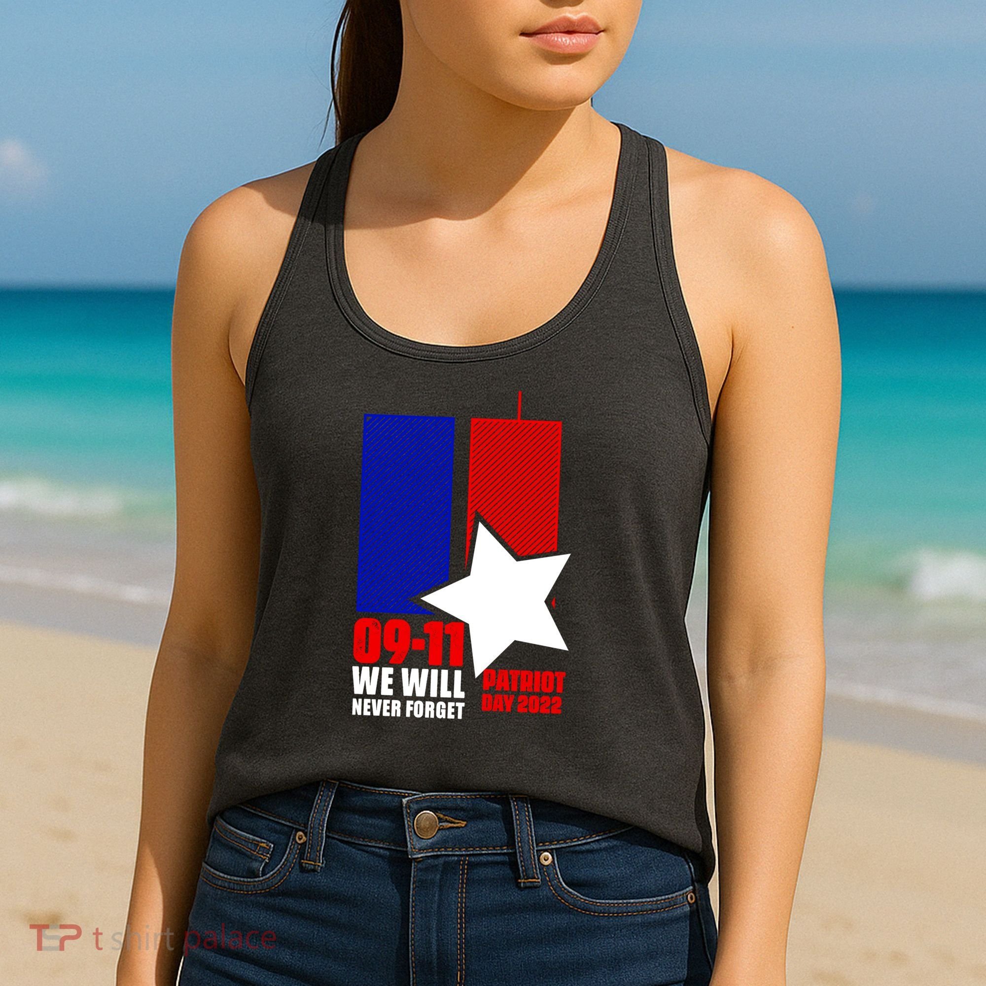 911 We Will Never Forget, 911 Memorial Twin Tower, Patriot Day Women's Tank Top