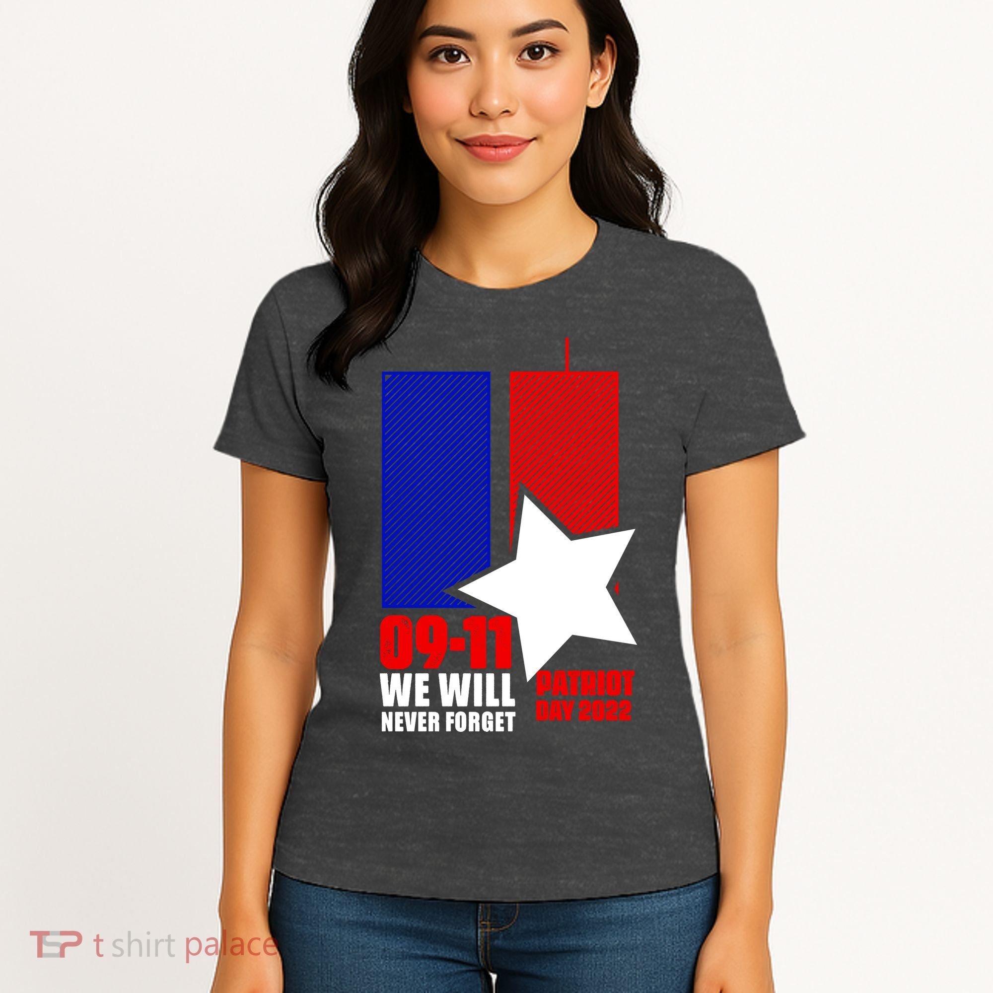 911 We Will Never Forget, 911 Memorial Twin Tower, Patriot Day Women's T-Shirt
