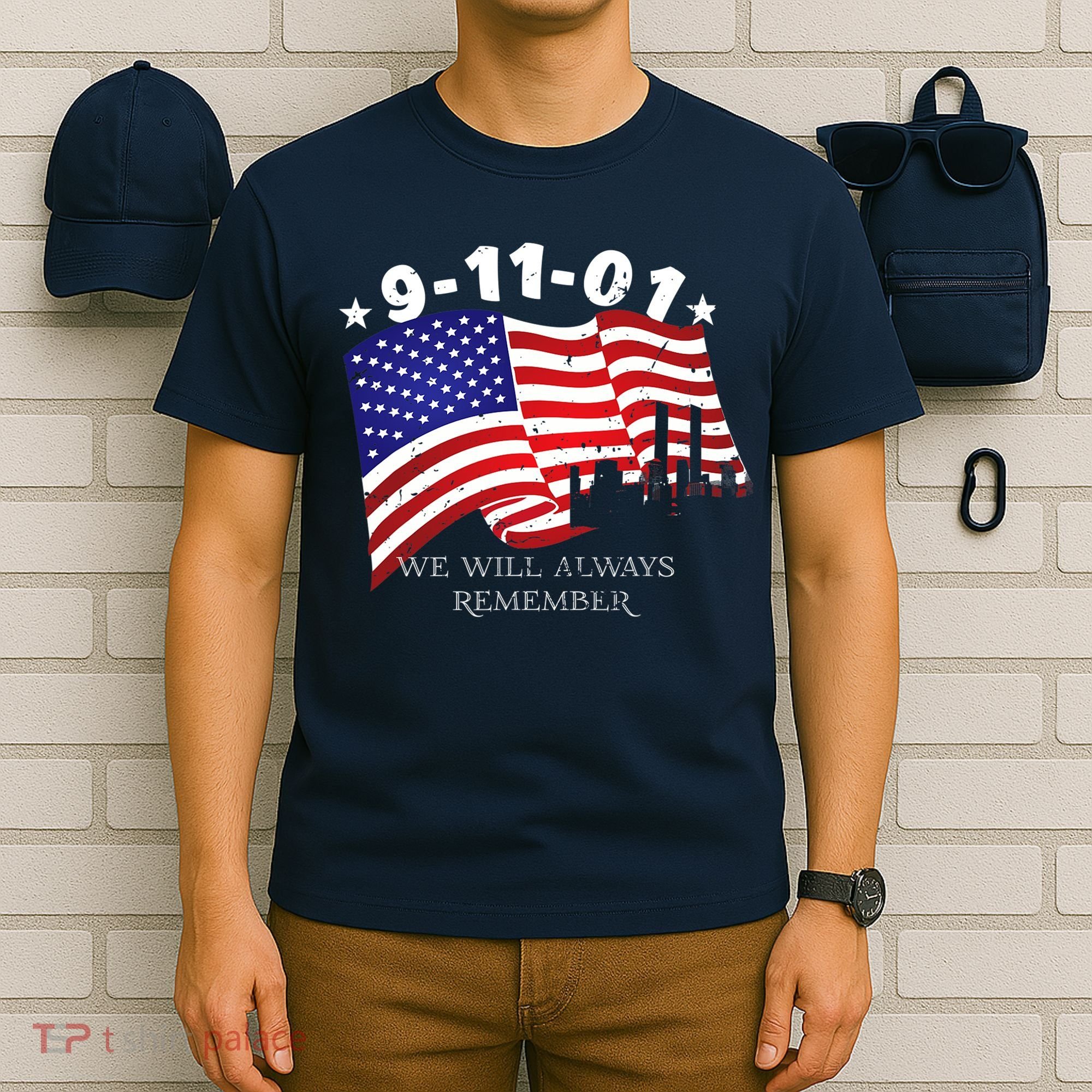 9/11/01 We Will Always Remember T-Shirt
