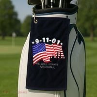 9/11/01 We Will Always Remember Golf Towel thumb 2