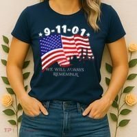 9/11/01 We Will Always Remember Women's T-Shirt thumb 2
