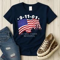 9/11/01 We Will Always Remember Women's T-Shirt thumb 3