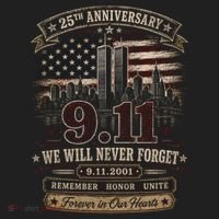 9.11 We Will Never Forget 25th Anniversary Women's Sweatshirt thumb 2