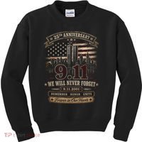 9.11 We Will Never Forget 25th Anniversary Kids Sweatshirt thumb 0