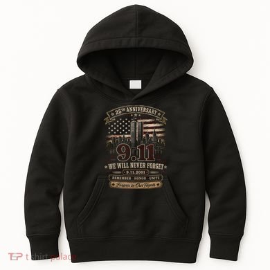 9.11 We Will Never Forget 25th Anniversary Kids Hoodie