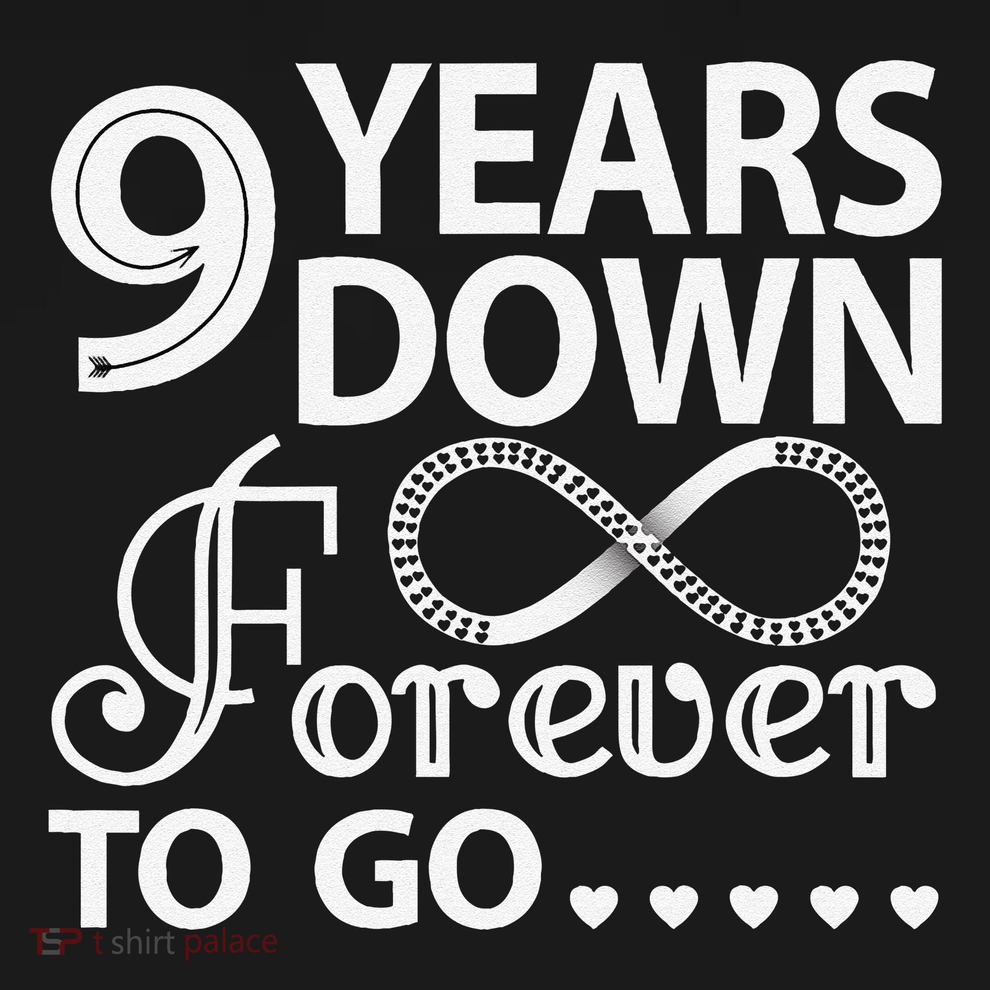 9 Years Down Forever To Go 9th Wedding Anniversary Impact Tech Backpack