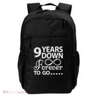 9 Years Down Forever To Go 9th Wedding Anniversary Backpack thumb 0