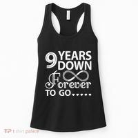 9 Years Down Forever To Go 9th Wedding Anniversary Women's Tank Top thumb 0