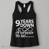 9 Years Down Forever To Go 9th Wedding Anniversary Women's Tank Top thumb 3