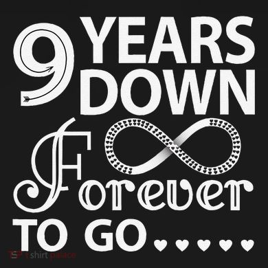 9 Years Down Forever To Go 9th Wedding Anniversary Toddler Long Sleeve Shirt