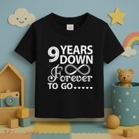 9 Years Down Forever To Go 9th Wedding Anniversary Toddler T-Shirt thumb 3