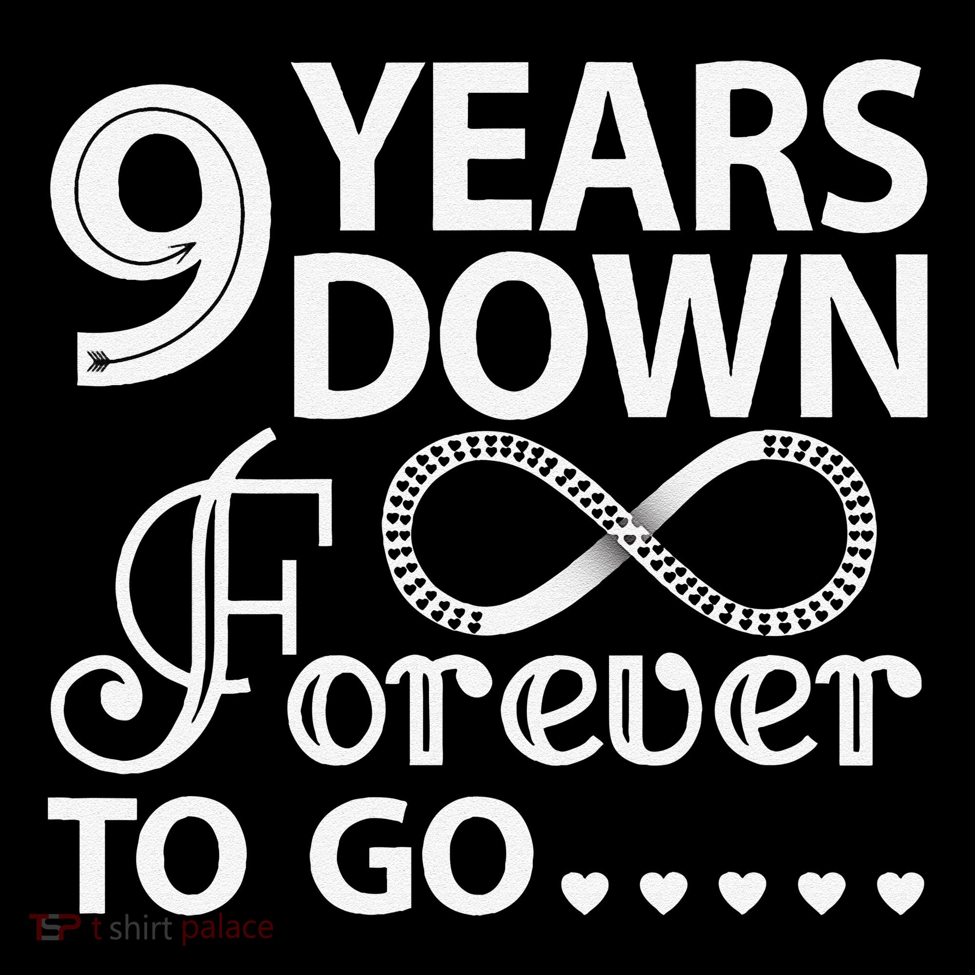 9 Years Down Forever To Go 9th Wedding Anniversary Visor