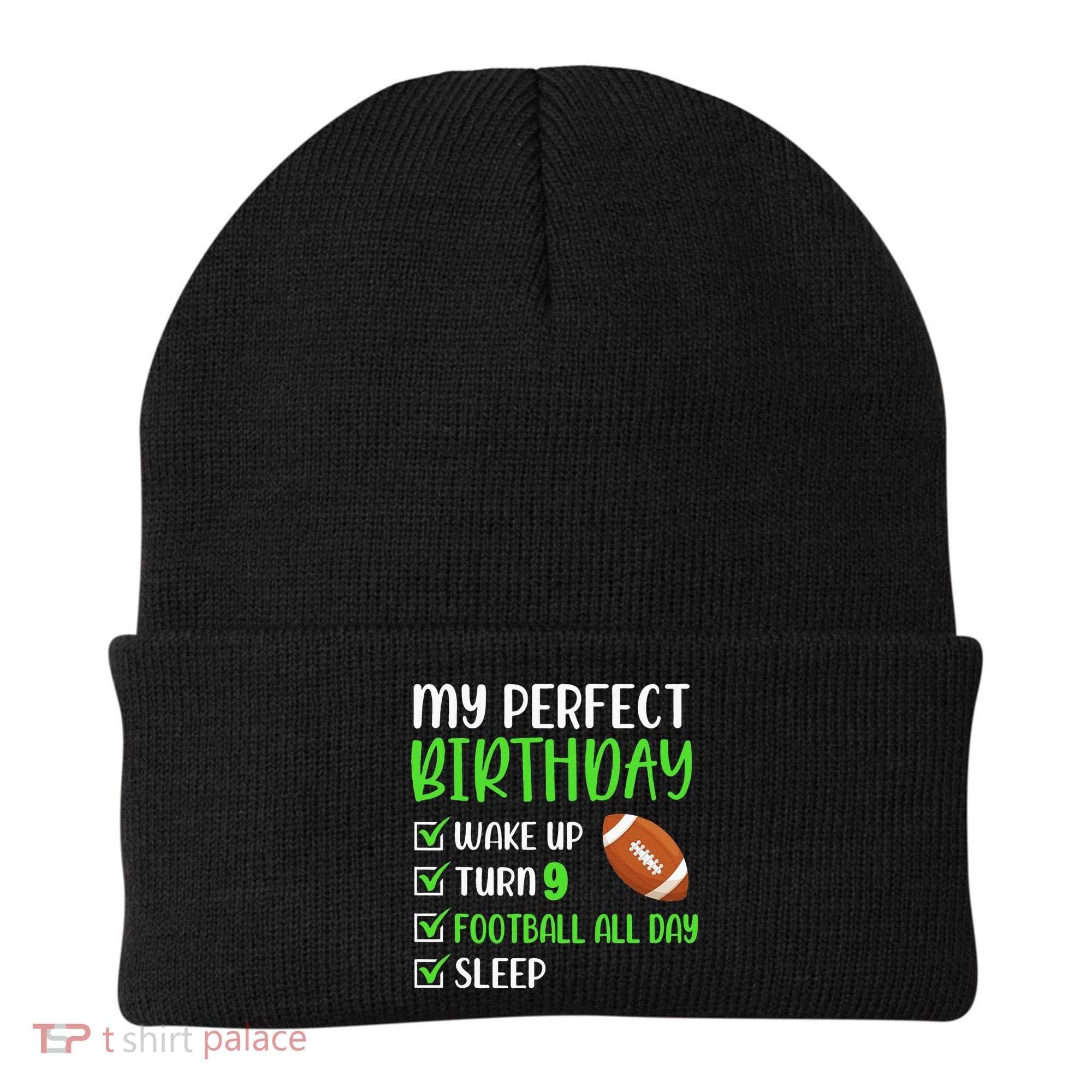 9 Year Old American Football Birthday Party 9th Boy Player Beanie