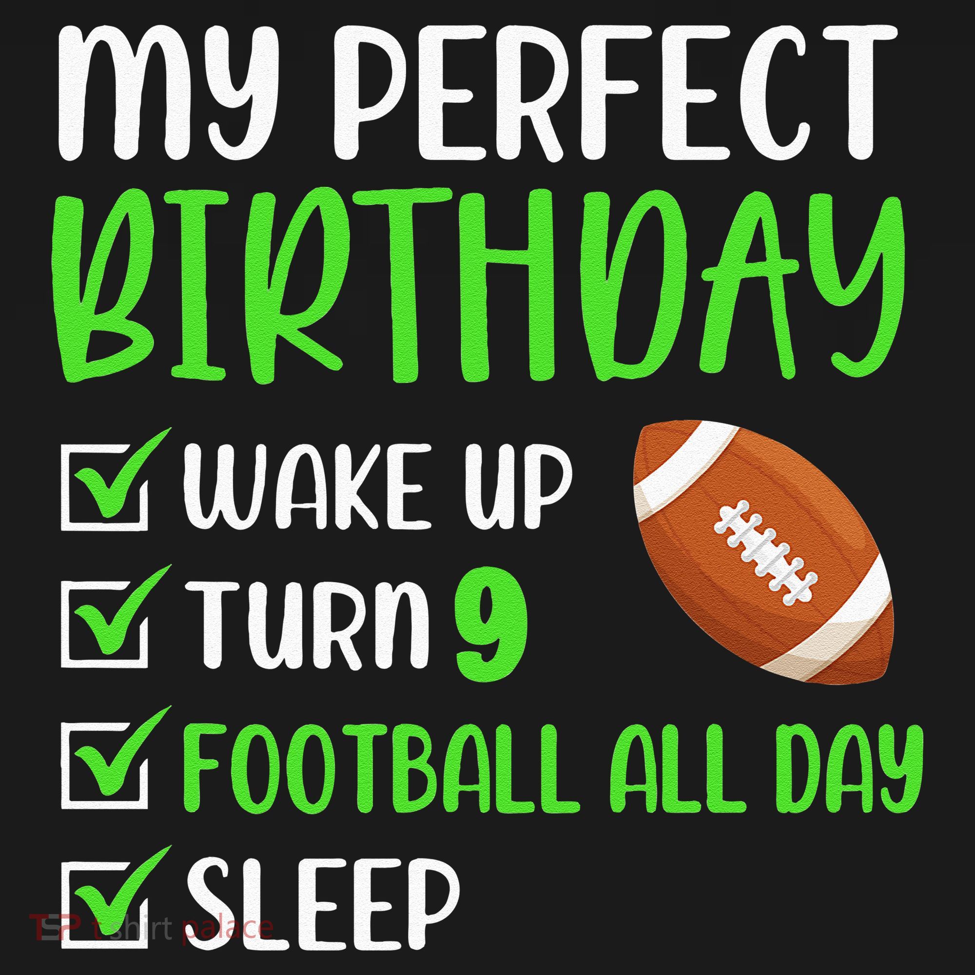 9 Year Old American Football Birthday Party 9th Boy Player Women's Hoodie