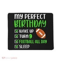 9 Year Old American Football Birthday Party 9th Boy Player Mousepad thumb 0