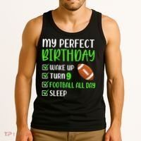 9 Year Old American Football Birthday Party 9th Boy Player Tank Top thumb 3