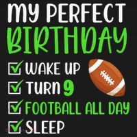 9 Year Old American Football Birthday Party 9th Boy Player Kids Hoodie thumb 5