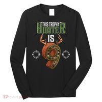 9 Year Old Hunting 9th Birthday Party Deer Hunter Long Sleeve Shirt thumb 0