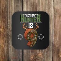 9 Year Old Hunting 9th Birthday Party Deer Hunter Coaster thumb 0