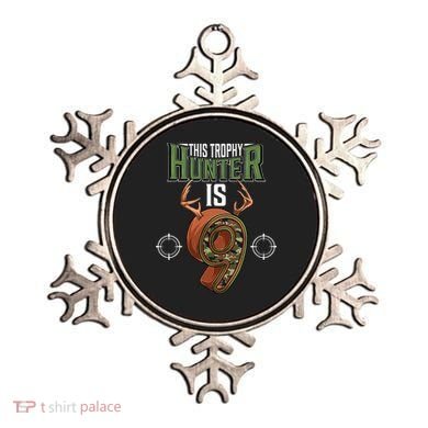9 Year Old Hunting 9th Birthday Party Deer Hunter Ornament