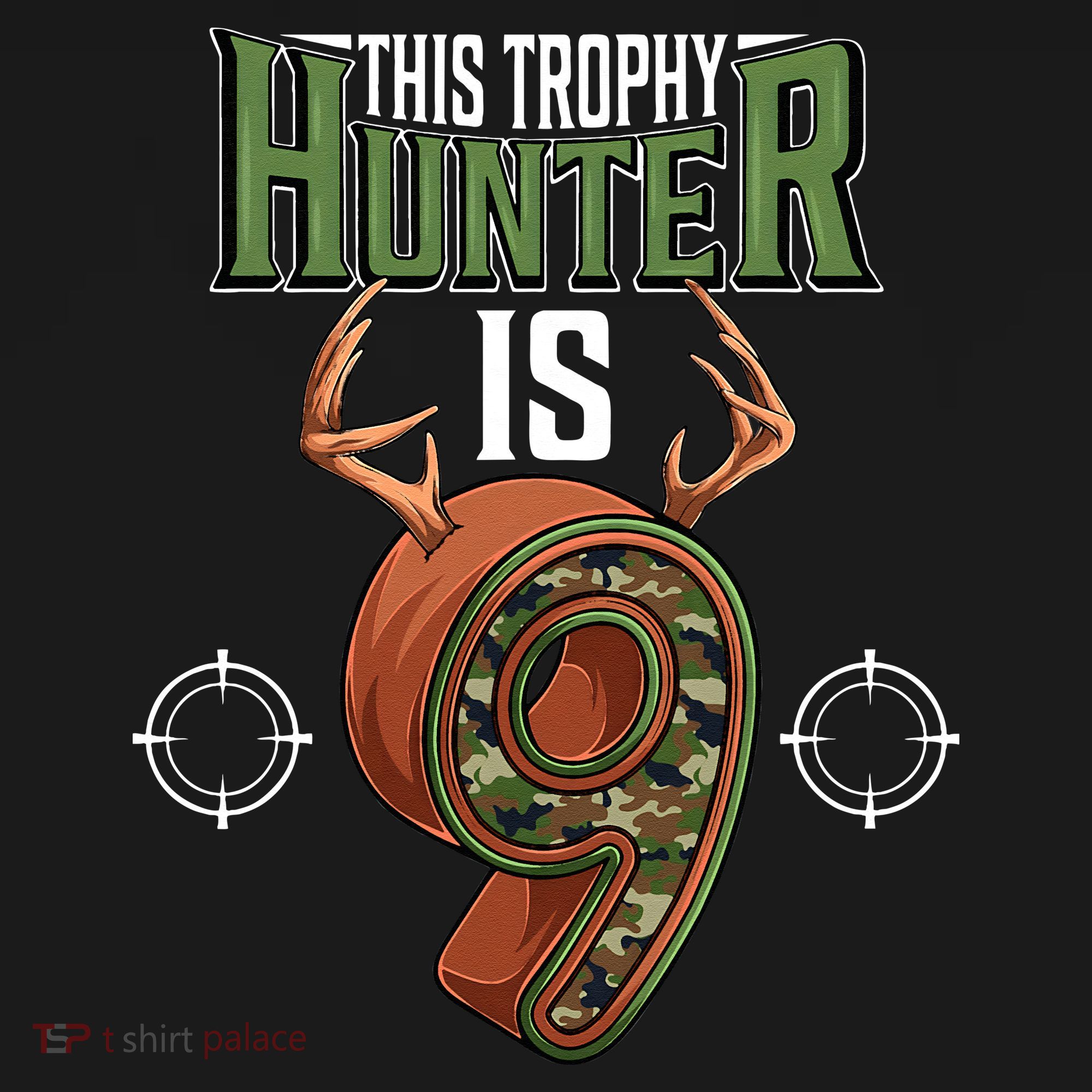 9 Year Old Hunting 9th Birthday Party Deer Hunter Women's Tank Top
