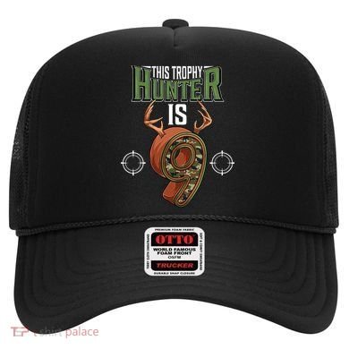 9 Year Old Hunting 9th Birthday Party Deer Hunter Hat