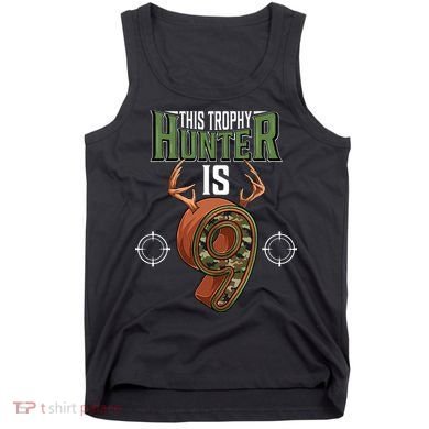 9 Year Old Hunting 9th Birthday Party Deer Hunter Tank Top