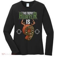 9 Year Old Hunting 9th Birthday Party Deer Hunter Women's Long Sleeve Shirt thumb 0
