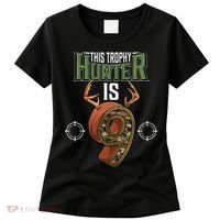 9 Year Old Hunting 9th Birthday Party Deer Hunter Women's T-Shirt thumb 0