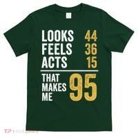95 Year Old 95th Birthday Golden Vintage Style T-Shirt thumb 0